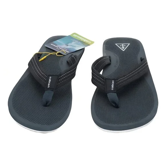 Cobian Men's Anchor Sandals - Black Casual Flip Flops Size 11 - Picture 5 of 6